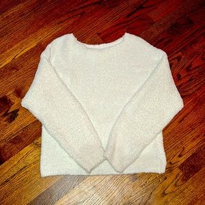 Stars above fleece sweater (white)